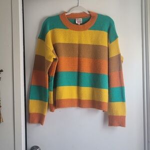 So Me Colorful Striped Sweater